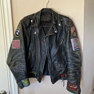 Vintage Leather Biker Jacket